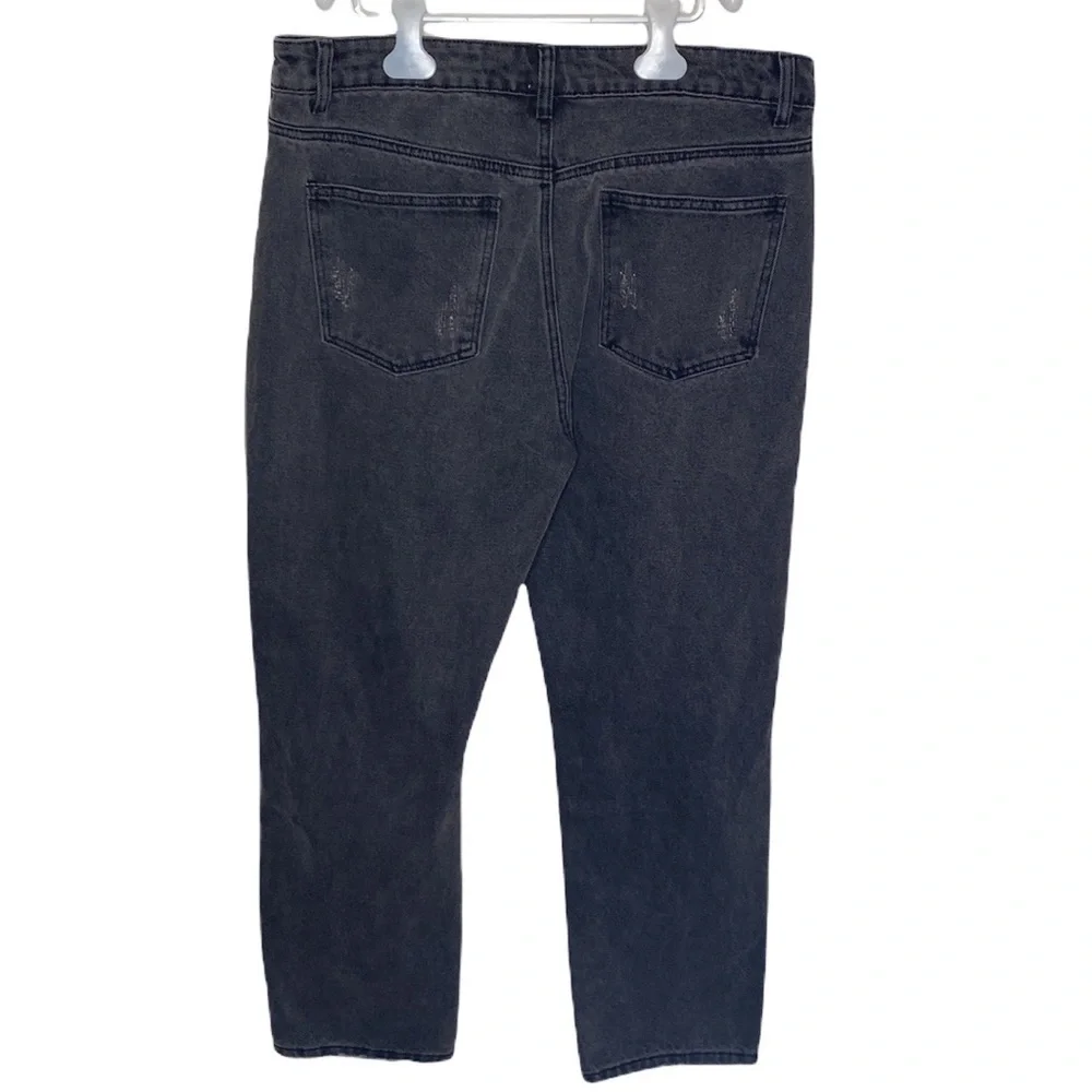 Princess Polly Zaneta washed black ripped skinny jeans size 12
